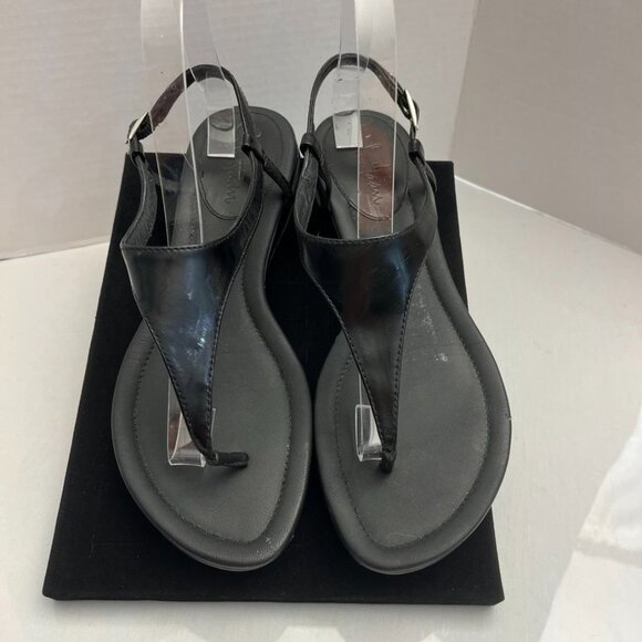Cole Haan Air Thong Sandals Buckle Strap Black Leather 8B - Picture 12 of 12